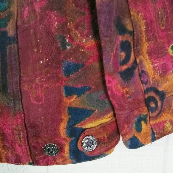 Chico's Abstract Print Button Front Jacket - Picture 5 of 6